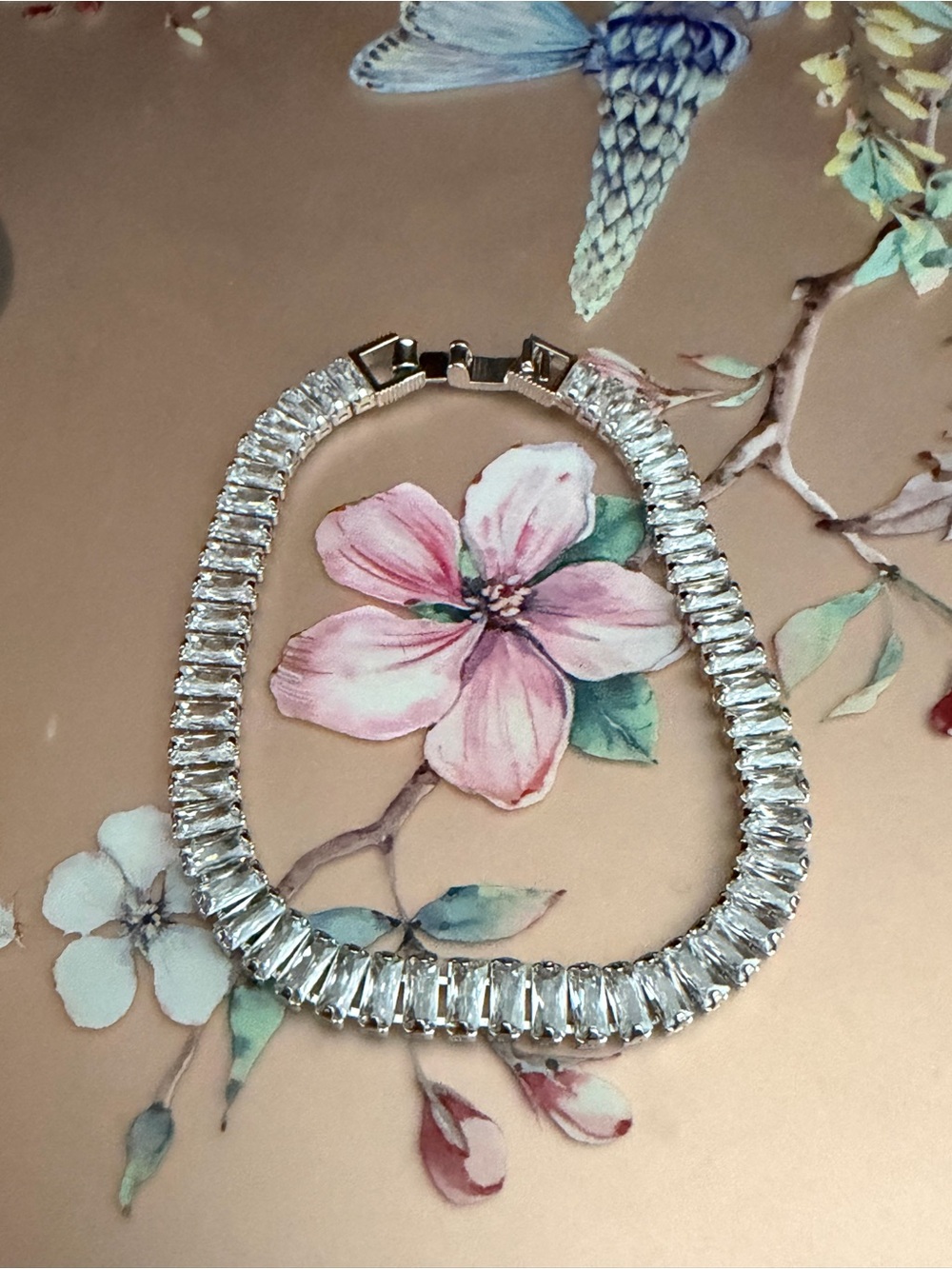 Sterling silver Crystal Baguette Tennis bracelet size 7.5